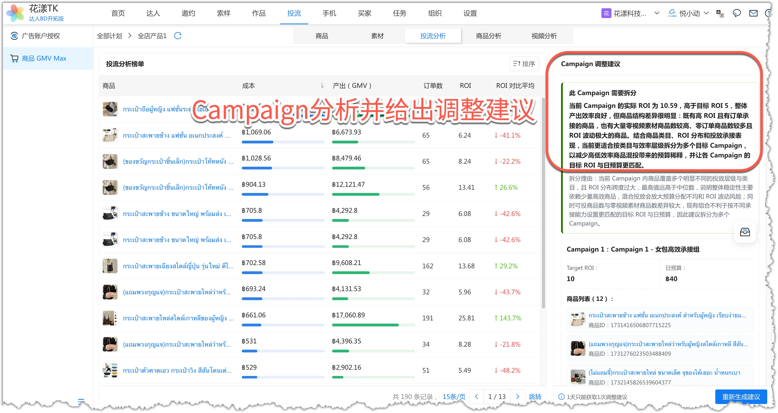 HuaYoung TK ad analysis provides campaign adjustment recommendations